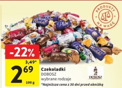 Czekoladki DOBOSZ wybrane rodzaje promocja w Intermarche