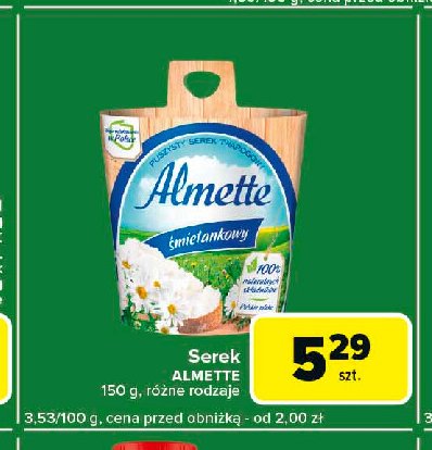 Kremowy serek śmietankowy Almette promocja w Carrefour Express