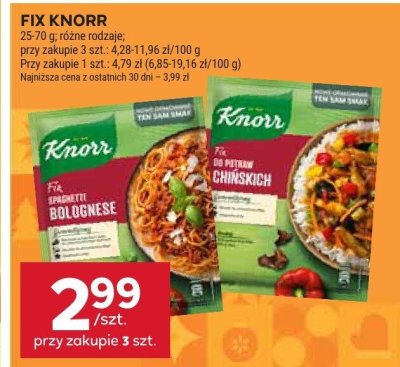 Fix Knorr promocja w Stokrotka
