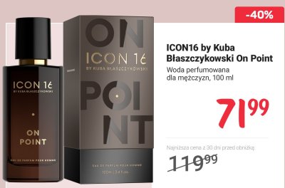 Woda perfumowana dla mężczyzn ICON16 On Point promocja w Rossmann