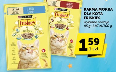 Karma mokra dla kota Friskies wybrane rodzaje 85g promocja w Euro Sklep