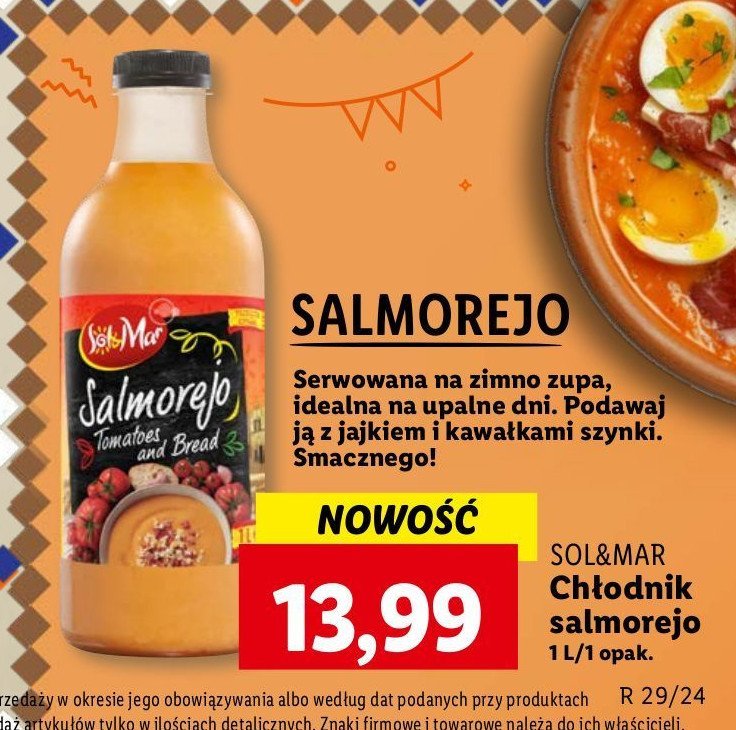 Chłodnik salmorejo Sol&mar promocja