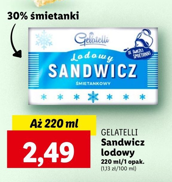 Sandwicz śmietankowy promocja