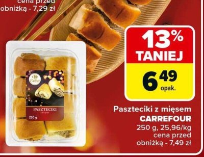 Paszteciki z mięsem Carrefour promocja w Carrefour