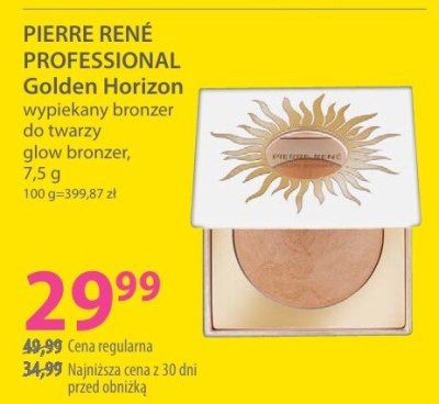 Wypiekany bronzer PIERRE RENE PROFESSIONAL Golden Horizon do twarzy glow bronzer promocja w Hebe