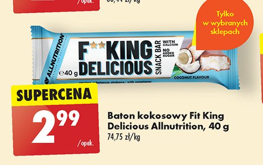 Baton proteinowy coconut FITKING DELICIOUS promocja