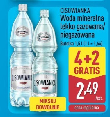 Woda mineralna Cisowianka lekko gazowana promocja w Aldi