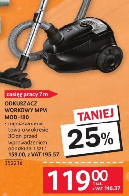 Odkurzacz workowy ZELMER MPM MOD-08 promocja w Selgros