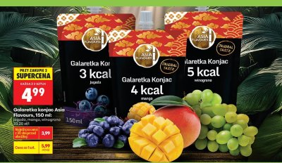 Galaretka konjac Asia Flavours, 150 ml: jagoda, mango, winogrono promocja w Biedronka