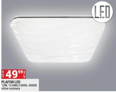 PLAFON LED 13W, 13 kWh/1000h, 4000K różne rozmiary promocja w Merkury Market