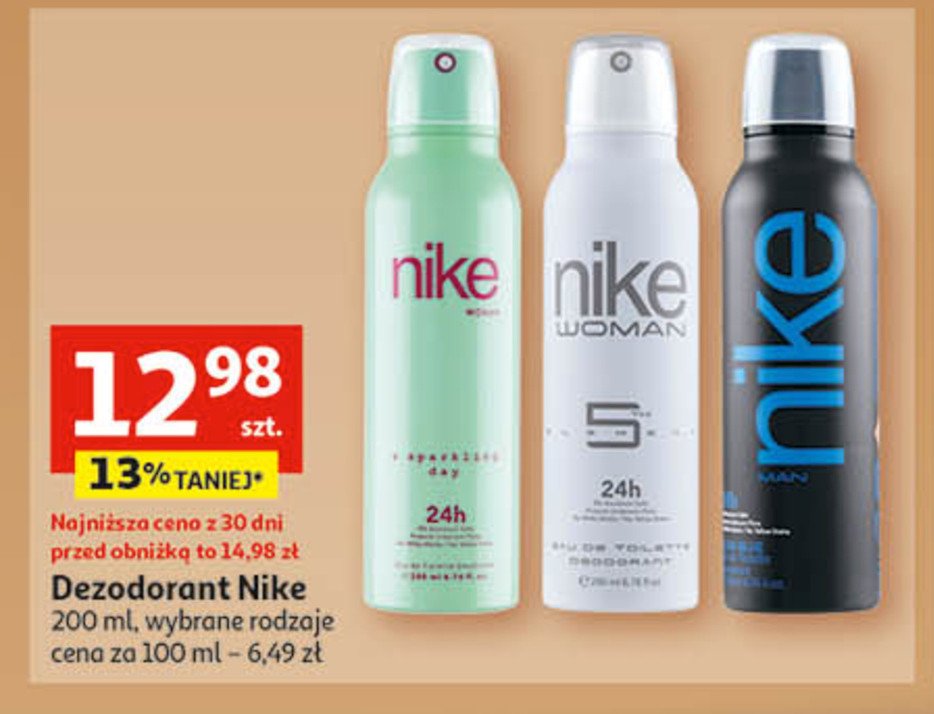 Dezodorant Nike sparkling day Nike cosmetics promocja