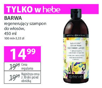 Szampon do włosów regenerujący Barwa natural expert promocja