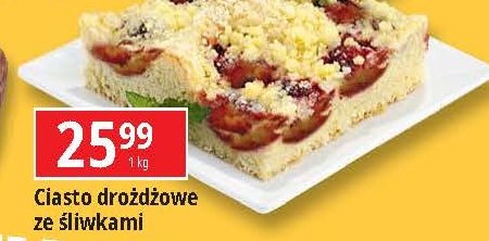 Ciasto drożdżowe ze śliwkami promocja