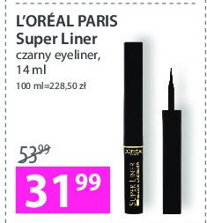 Eyeliner L'oreal super liner black lacquer promocja