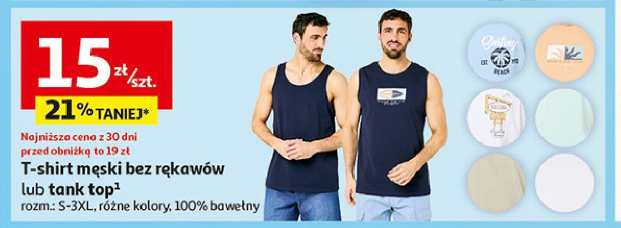 T-shirt męski s-3xl Auchan inextenso promocja