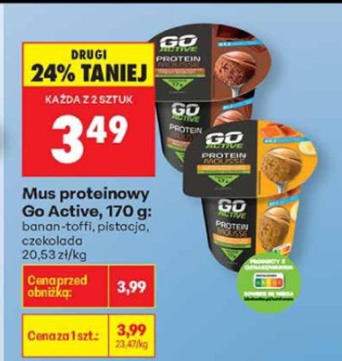 Mus proteinowy czekolada promocja w Biedronka