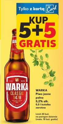 Piwo jasne pełne 5,2% alk. promocja w Kaufland