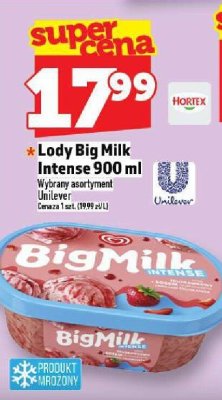 Lody Big Milk Intense Unilever 900 ml promocja w TOPAZ