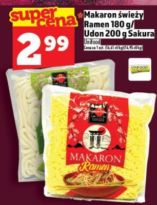 Makaron świeży Ramen 180 g / Udon 200 g - różne rodzaje promocja w TOPAZ