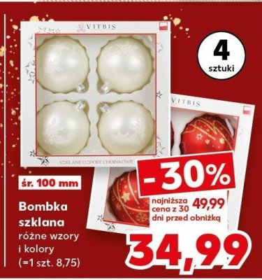 Bombka szklana promocja w Kaufland