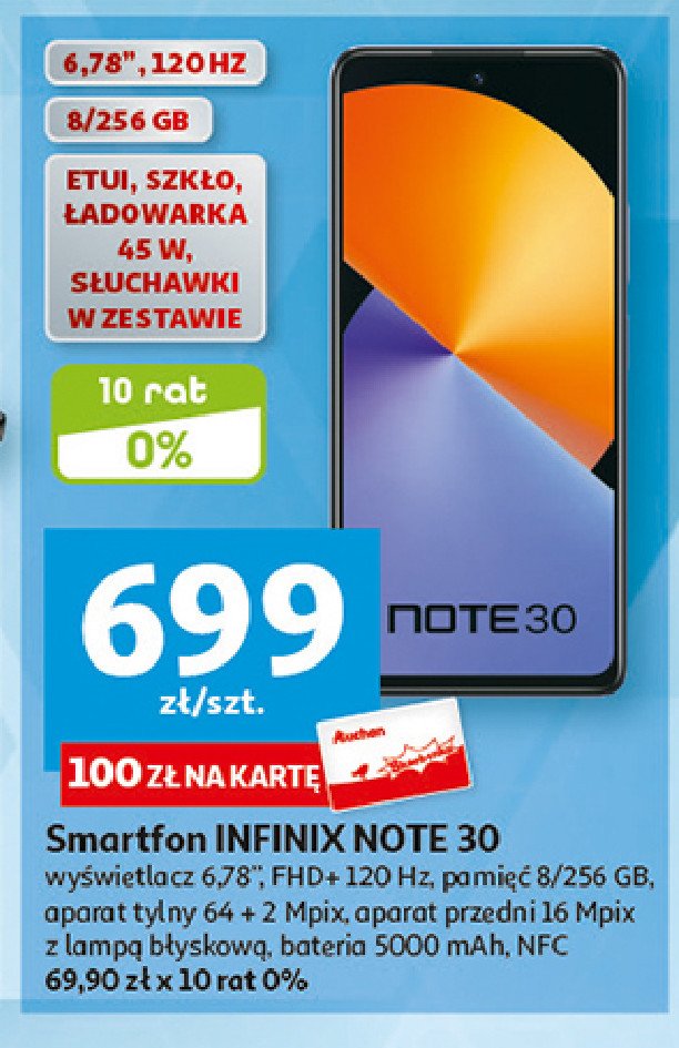 Smartfon note 30 Infinix promocja