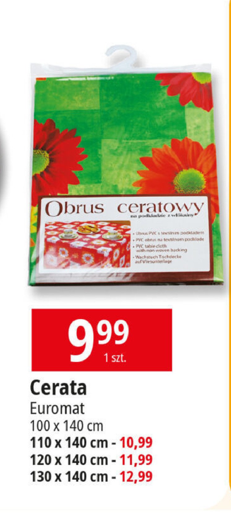 Obrus ceratowy 100 x 140 cm Euromat promocja