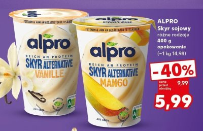 Skyr sojowy Alpro różne rodzaje 400 g promocja w Kaufland