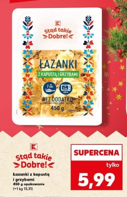 Łazanki z kapustą i grzybami promocja w Kaufland