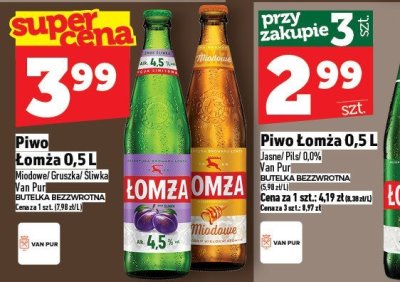 Piwo Łomża 0,5L promocja w TOPAZ