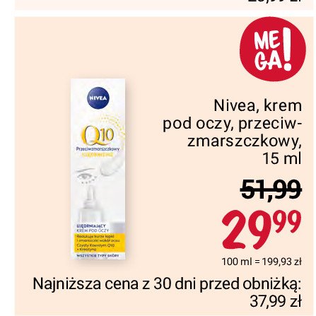 Krem przeciwzmarszczkowy pod oczy plus c Nivea q10 promocja