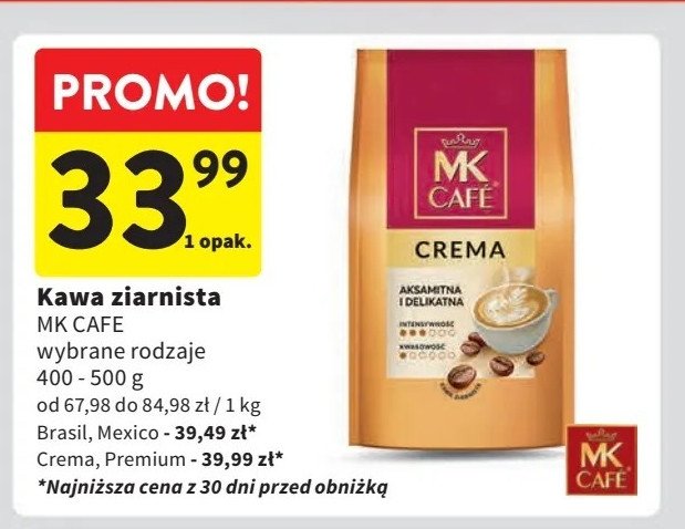 Kawa Mk cafe brasil promocja