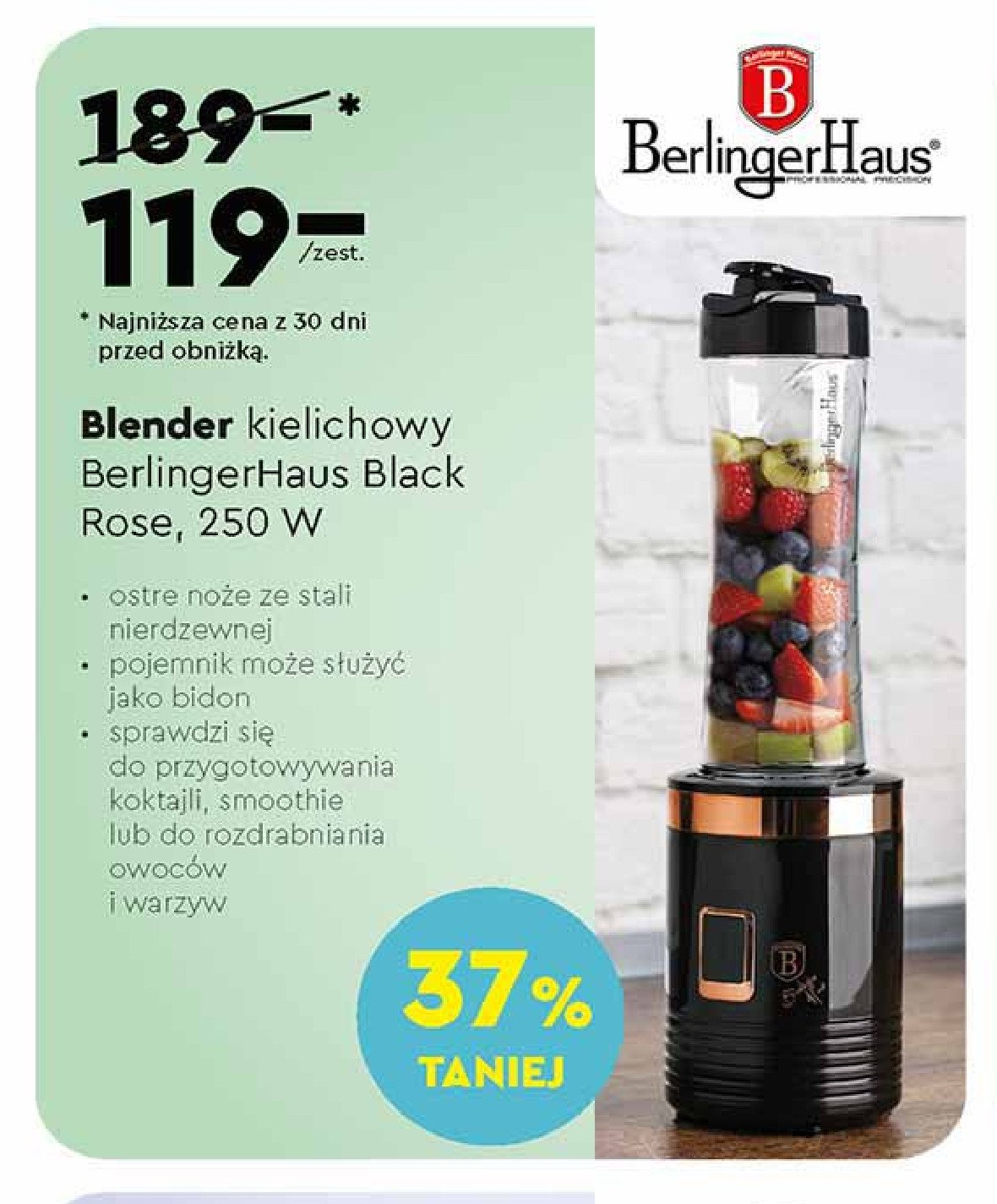 Blender kielichowy 250 w Berlinger haus promocja