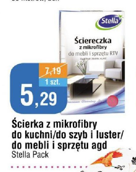 艢ciereczka z mikrofibry do szyb Stella promocja