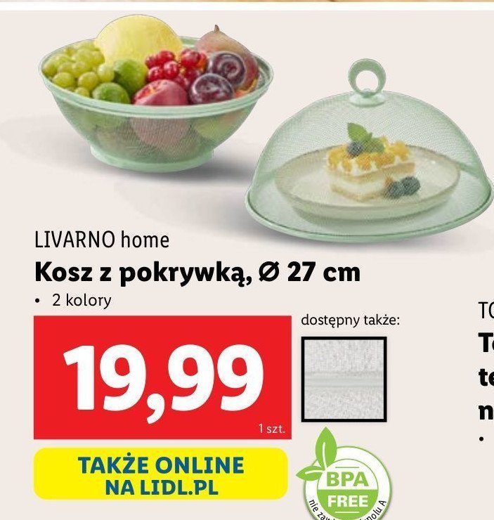 Kosz z pokrywką 27 cm LIVARNO HOME promocja w Lidl