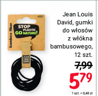 Gumki do włosów z włókna bambusowego Jean louis david promocja