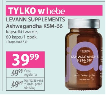 Ashwagandha ksm 66 LEVANN promocja