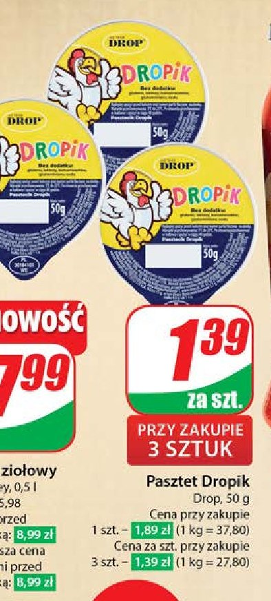Pasztet dropik promocja