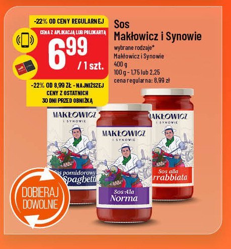 Sos pomidorowy do spaghetti Makłowicz i synowie promocja