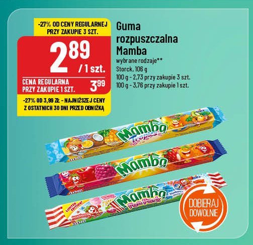 Guma rozpuszczalna Mamba fun park promocja