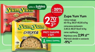Zupa Yum Yum różne rodzaje promocja w Żabka