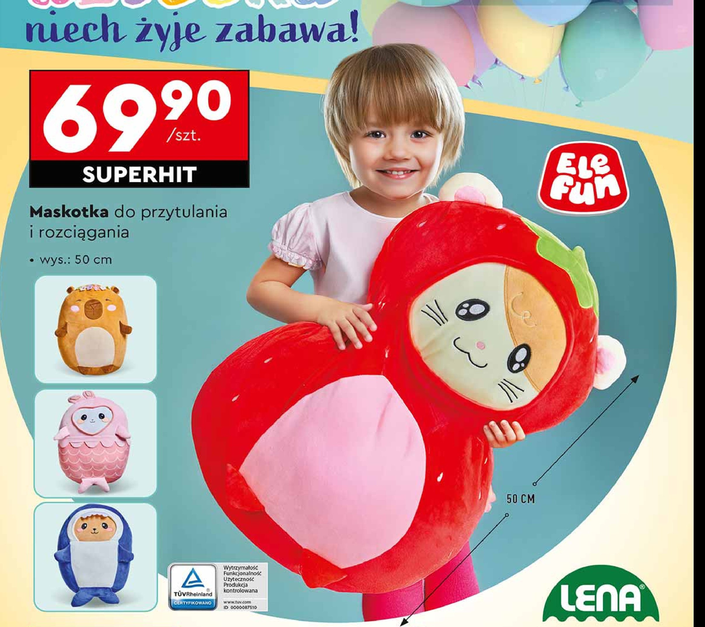 Maskotka 50 cm Elefun promocja w Biedronka