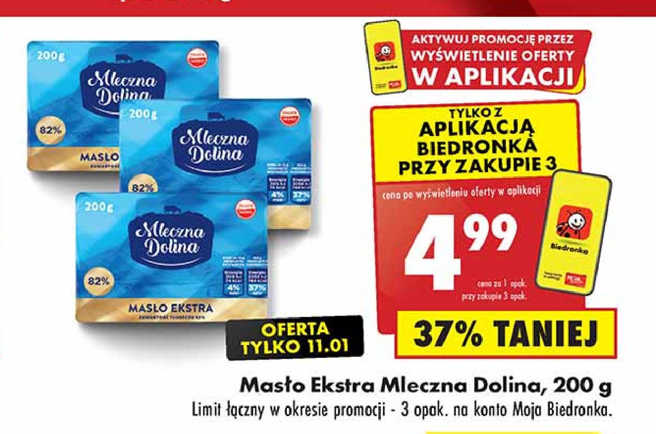 Masło ekstra Mleczna dolina promocja