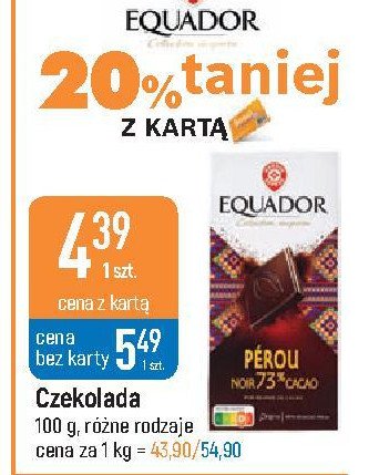 Czekolada peru 73% cacao Wiodąca marka equador promocja