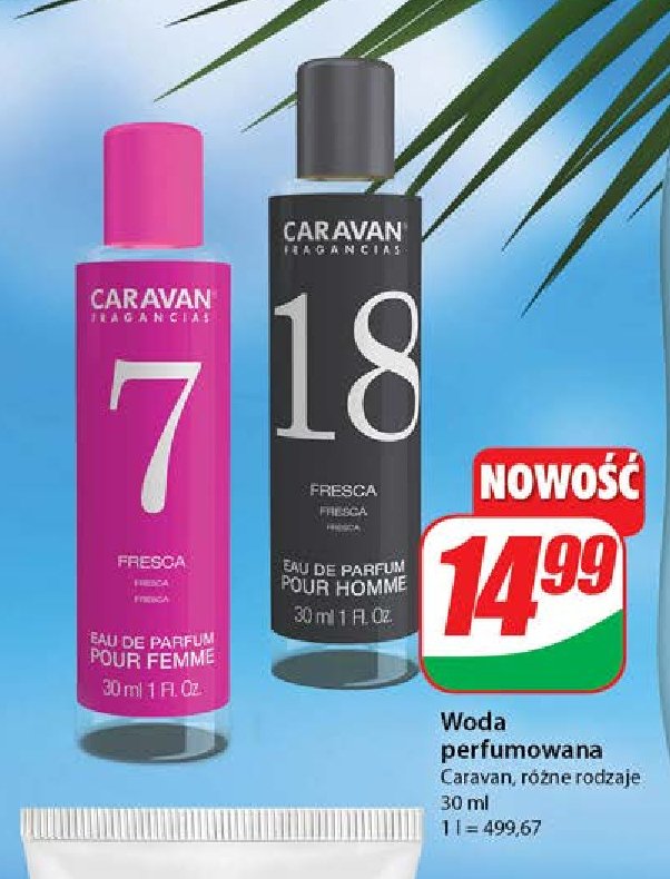 Woda perfumowana 18 Caravan promocja w Dino