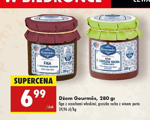 Dżem figa z orzechami włoskimi Gourmes promocja w Biedronka