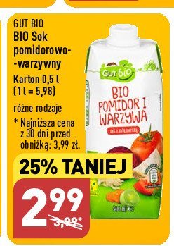 Sok pomidorowo-warzywny Gut bio promocja