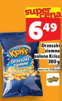 Orzeszki ziemne solone Kriss 380g promocja w TOPAZ