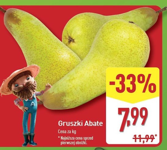 Gruszki abate promocja w Aldi