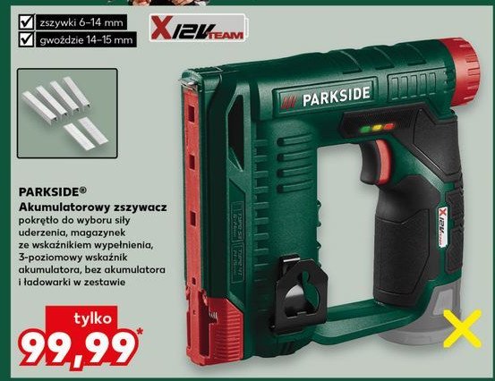 Zszywacz akumulatorowy 12 v Parkside promocja