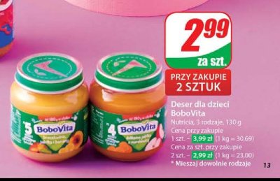Brzoskwinie jabłka i banany Bobovita promocja